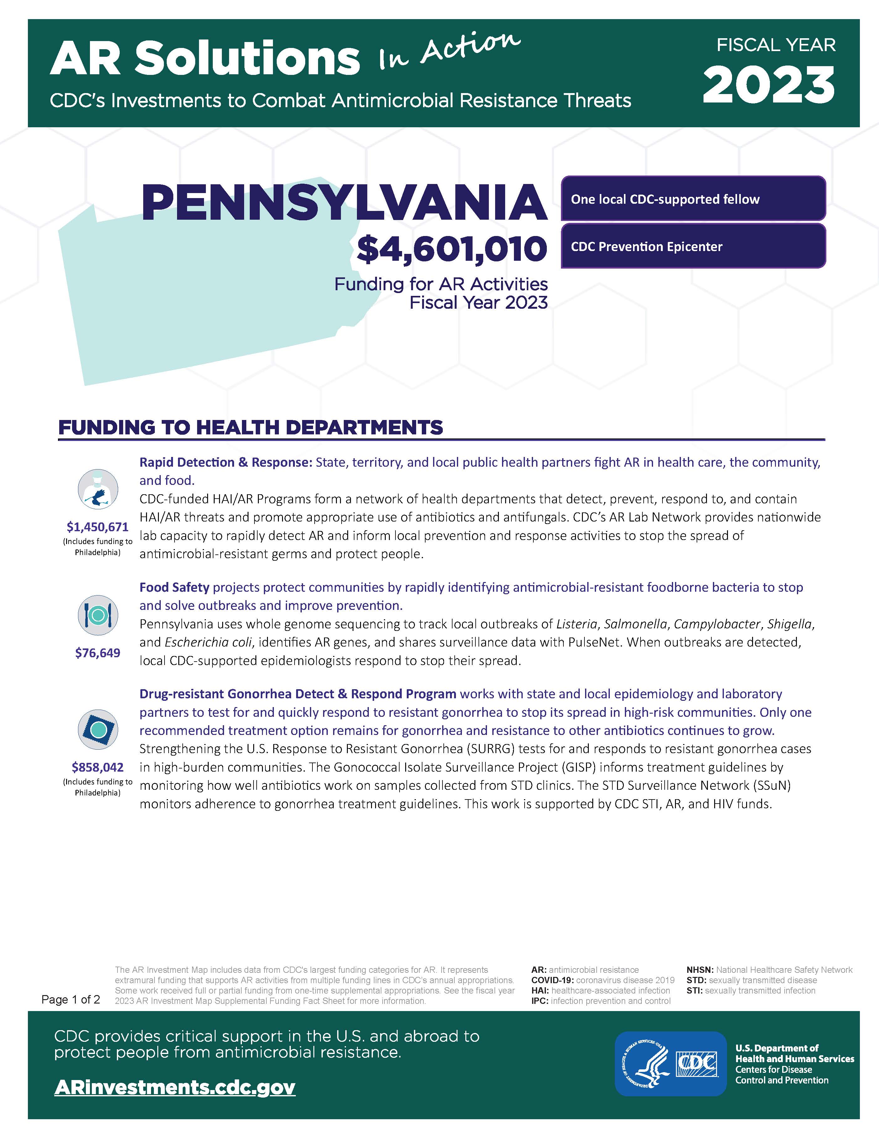 View Factsheet for Pennsylvania